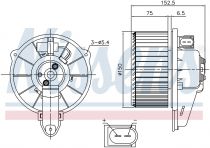NISSENS 87221 Utastér ventillátor AUDI A6 / A6 ALLROAD / RS6 / S6