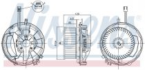 NISSENS 87256 Utastér ventillátor VOLKSWAGEN GOLF VII / GOLF VII SPORTSVAN / PASSAT B8 / T-ROC / TIGUAN II / TOURAN III