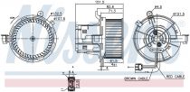 NISSENS 87406 Utastér ventillátor MERCEDES C-osztu00e1ly / E-osztu00e1ly / SLS C 197