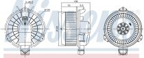 NISSENS 87419 Utastér ventillátor FORD EDGE II / FUSION US II / GALAXY IV / MONDEO MK5 / S-MAX