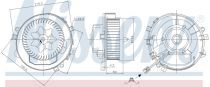 NISSENS 87424 Utastér ventillátor VOLKSWAGEN GOLF VII / GOLF VII SPORTSVAN / PASSAT B8 / T-ROC / TIGUAN II / TOURAN III