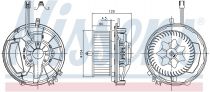 NISSENS 87425 Utastér ventillátor VOLKSWAGEN GOLF VII / GOLF VII SPORTSVAN / PASSAT B8 / T-ROC / TIGUAN II