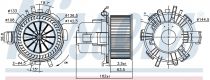 NISSENS 87763 Utastér ventillátor NISSAN INTERSTAR
