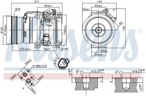 NISSENS 890066 Klímakompresszor TOYOTA PREVIA / ESTIMA