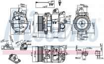 NISSENS 890082 Klímakompresszor LAND ROVER DISCOVERY III