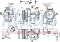NISSENS 890117 Klímakompresszor JAGUAR XF / XJ / XK