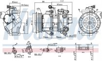 NISSENS 890145 Klímakompresszor TOYOTA COROLLA / YARIS II