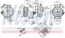 NISSENS 890263 Klímakompresszor OPEL ASTRA J / MERIVA B / ZAFIRA C