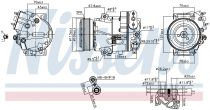 NISSENS 890266 Klímakompresszor OPEL ASTRA J / CASCADA / INSIGNIA A / MERIVA B / ZAFIRA C