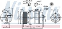 NISSENS 89028 Klímakompresszor MERCEDES ACTROS MP1 / ACTROS MP2/MP3 / ZETROS