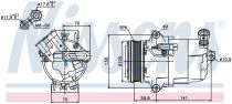 NISSENS 89038 Klímakompresszor OPEL ASTRA G / ASTRA H / MERIVA A / ZAFIRA A / ZAFIRA B