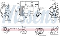 NISSENS 890607 Klímakompresszor AUDI A1 / A3 / Q2 / Q3 / S1 / S3 / TT
