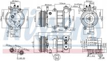 NISSENS 890664 Klímakompresszor FORD FOCUS 3