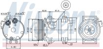 NISSENS 89070 Klímakompresszor VOLVO S60 / S70 / S80 I / V70 / XC 70 / XC 90 I