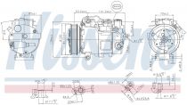NISSENS 890739 Klímakompresszor MERCEDES A-osztu00e1ly / B-osztu00e1ly / CLA-osztu00e1ly / GLA-osztu00e1ly