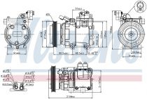 NISSENS 89082 Klímakompresszor HYUNDAI COUPE / ELANTRA / LANTRA / MATRIX / TUCSON