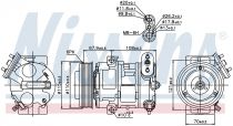 NISSENS 89126 Klímakompresszor FIAT DOBLO / GRANDE PUNTO / LINEA / PUNTO III / QUBO
