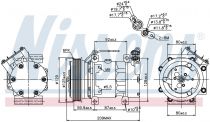 NISSENS 89128 Klímakompresszor RENAULT CLIO II / CLIO SYMBOL / KANGOO I / THALIA I