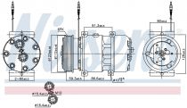 NISSENS 89168 Klímakompresszor RENAULT MEGANE 1 / SCENIC I