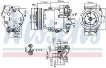 NISSENS 89425 Klímakompresszor OPEL ASTRA J / MERIVA B