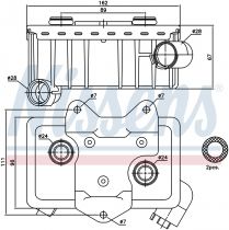 NISSENS 90582 Olajhűtő MERCEDES C-osztu00e1ly / E-osztu00e1ly / GW-osztu00e1ly / T2 VARIO
