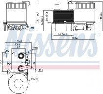 NISSENS 90696 Olajhűtő FORD FOCUS 1 / TRANSIT CONNECT