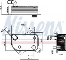 NISSENS 90711 Olajhűtő VOLKSWAGEN PASSAT B5.5