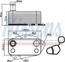 NISSENS 90890 Olajhűtő LAND ROVER FREELANDER I
