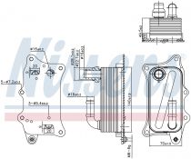 NISSENS 90918 Olajhűtő AUDI A4 / A5 / A6 / A6 ALLROAD / A7 / A8 / Q7 / S4 / S5 / S6 / S7 / S8