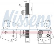 NISSENS 90943 Olajhűtő MERCEDES C-osztu00e1ly / E-osztu00e1ly / SLK-osztu00e1ly