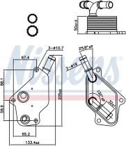 NISSENS 90965 Olajhűtő OPEL ASTRA J / GT / INSIGNIA A