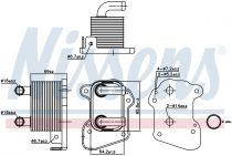 NISSENS 90978 Olajhűtő OPEL ASTRA H