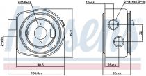 NISSENS 90986 Olajhűtő OPEL INSIGNIA A / INSIGNIA B