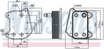 NISSENS 91166 Olajhűtő MERCEDES C-osztu00e1ly / CLK-osztu00e1ly / E-osztu00e1ly / GW-osztu00e1ly / S-osztu00e1ly