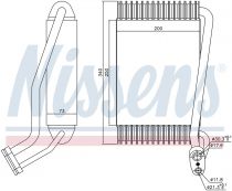 NISSENS 92144 Elpárologtató VOLKSWAGEN PASSAT B5 / PASSAT B5.5
