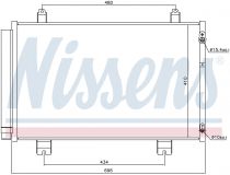 NISSENS 940434 Klímahűtő LEXUS LS IV
