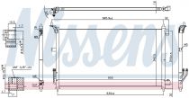 NISSENS 940557 Klímahűtő NISSAN ALMERA / BLUEBIRD SYLPHY / LATIO / LIVINA / TIIDA