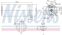 NISSENS 95063 Szárítószűrő LEXUS ES II / ES III / GS I