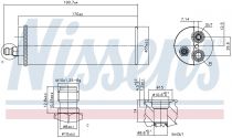 NISSENS 95386 Szárítószűrő OPEL COMBO / CORSA C / TIGRA B