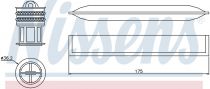 NISSENS 95456 Szárítószűrő FIAT BRAVO II / GRANDE PUNTO / PUNTO EVO / PUNTO III
