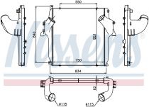 NISSENS 96972 Intercooler MERCEDES ACTROS MP1 / ACTROS MP2/MP3