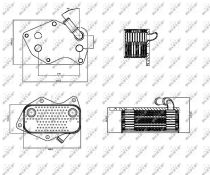 NRF 31331 Olajhűtő VOLKSWAGEN BEETLE / GOLF VI / JETTA III / JETTA IV / PASSAT B7