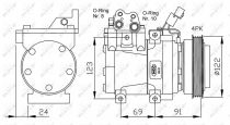 NRF 32205G Klímakompresszor HYUNDAI COUPE / ELANTRA / LANTRA / MATRIX / TUCSON
