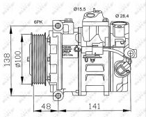 NRF 32245G Klímakompresszor