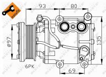 NRF 32247G Klímakompresszor FORD MONDEO MK3 / TRANSIT