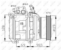 NRF 32438 Klímakompresszor