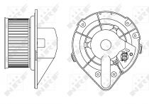 NRF 34164 Utastér ventillátor VOLKSWAGEN CORRADO / PASSAT B3 / PASSAT B4 / TRANSPORTER T4