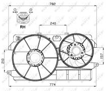 NRF 47000 Hűtőventillátor FORD CONTOUR / COUGAR / MONDEO MK2