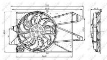NRF 47005 Hűtőventillátor FORD MONDEO MK3