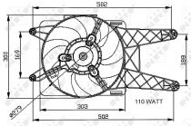 NRF 47039 Hűtőventillátor FIAT SEICENTO